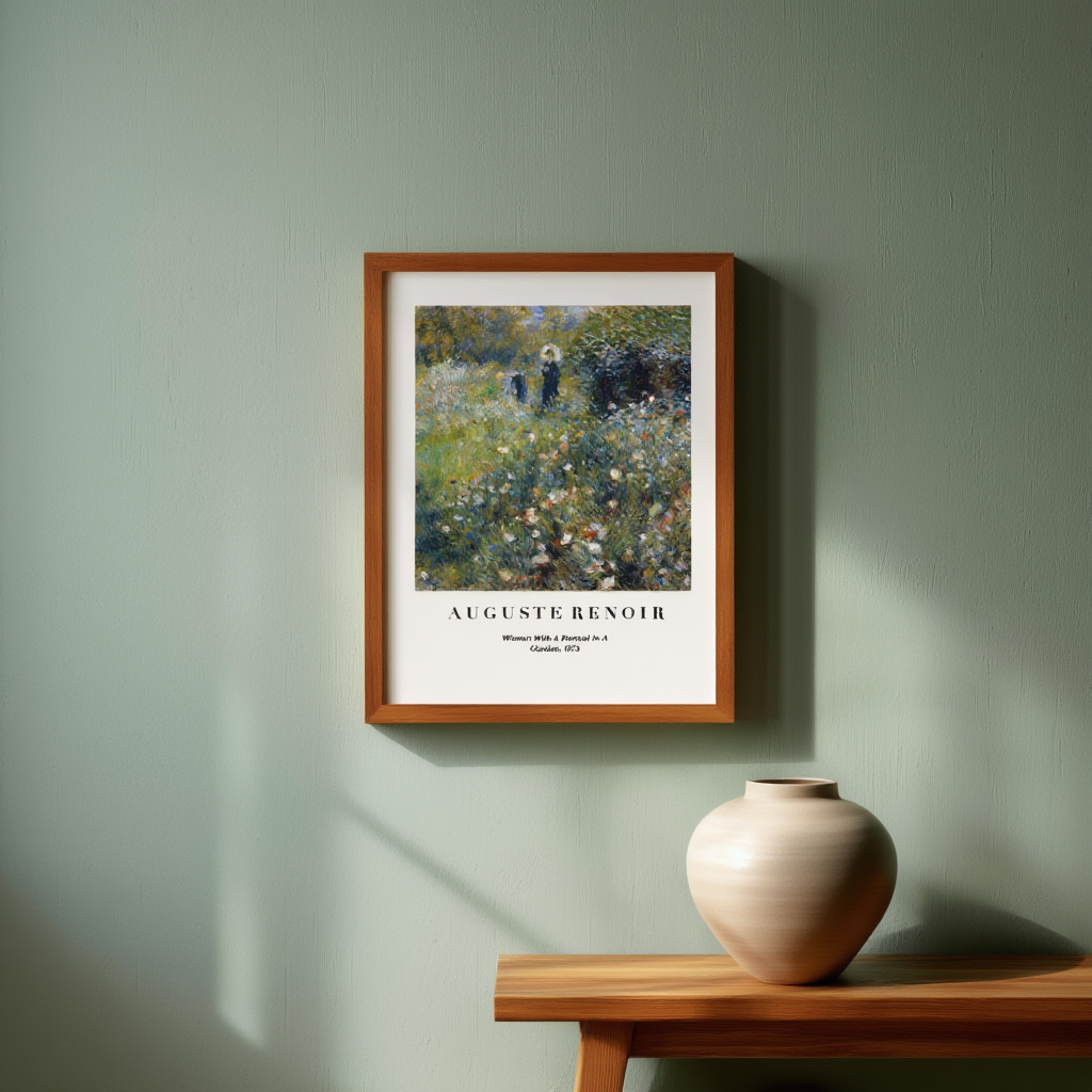 Auguste Renoir - Woman with a Parasol in a Garden Poster