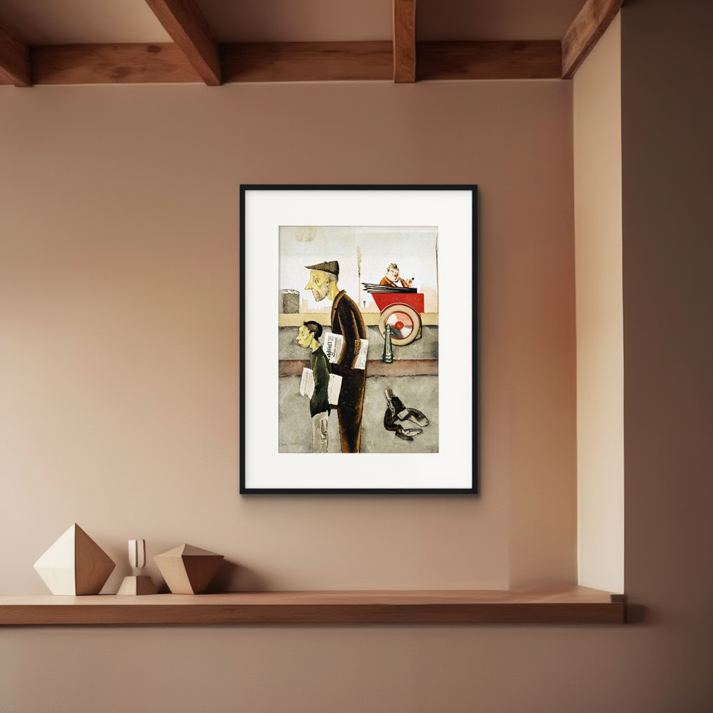 Arbeit Schändet by Georg Scholtz (1921) – German Expressionist Art Print - Hakyarts