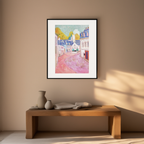 Pink Street in Pont-Aven – Émile Bernard Poster | Post-Impressionist Pont-Aven Landscape Art Print