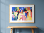 Med en gul jakke af August Macke – Ekspressionistisk kunsttryk