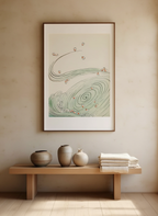 Wind and Flower by Watanabe Seitei – Japanese Meiji Period Nature Art Print