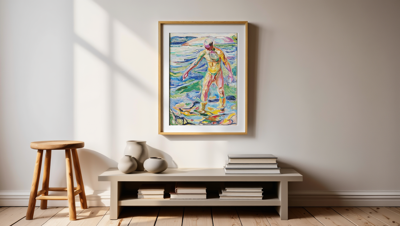 Edvard Munch - Bathing Man Poster