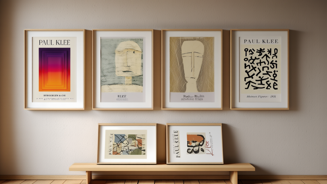 Paul Klee Modern Abstract Wall Art – Minimalist Colorful Canvas Prints, Mix & Match 9 Designs, Home & Bedroom Decor