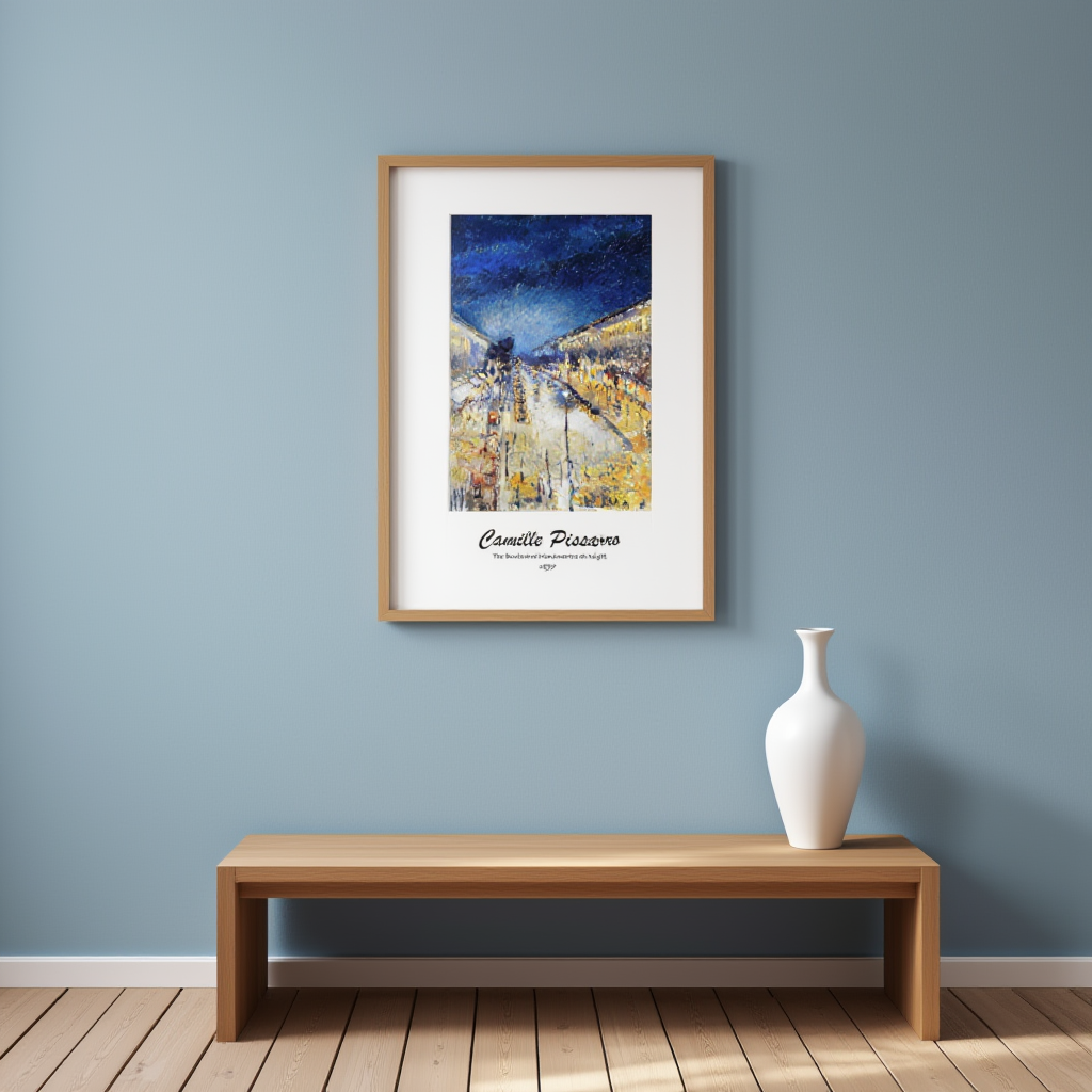 Boulevard Montmartre At Night Poster