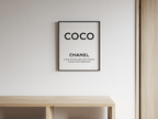 Coco Chanel – Vintage Fashion Poster Art Print - Hakyarts