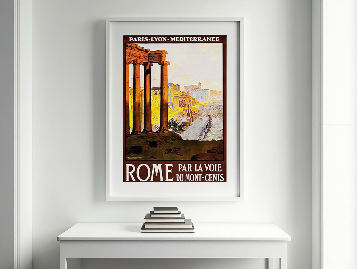 Paris-Lyon Vintage Travel Poster