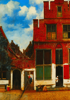The Little Street by Johannes Vermeer – Dutch Golden Age Genre Painting Art Print
