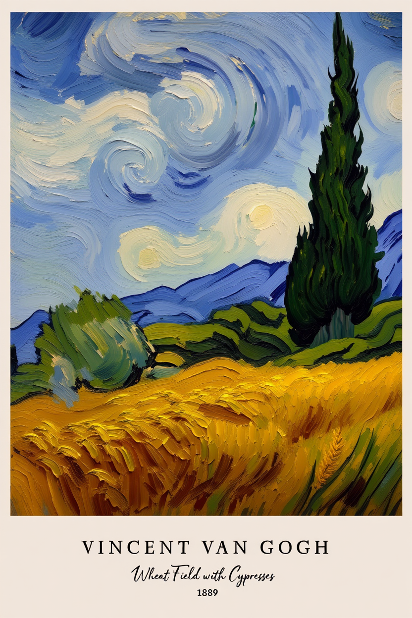 4 Van Gogh Masterpiece Prints – Elegant Gallery Wall Set