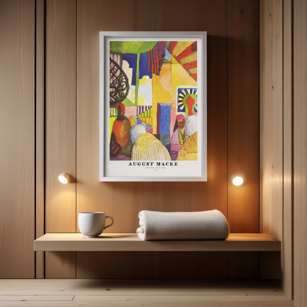 August Macke - In the Temple Hall Poster