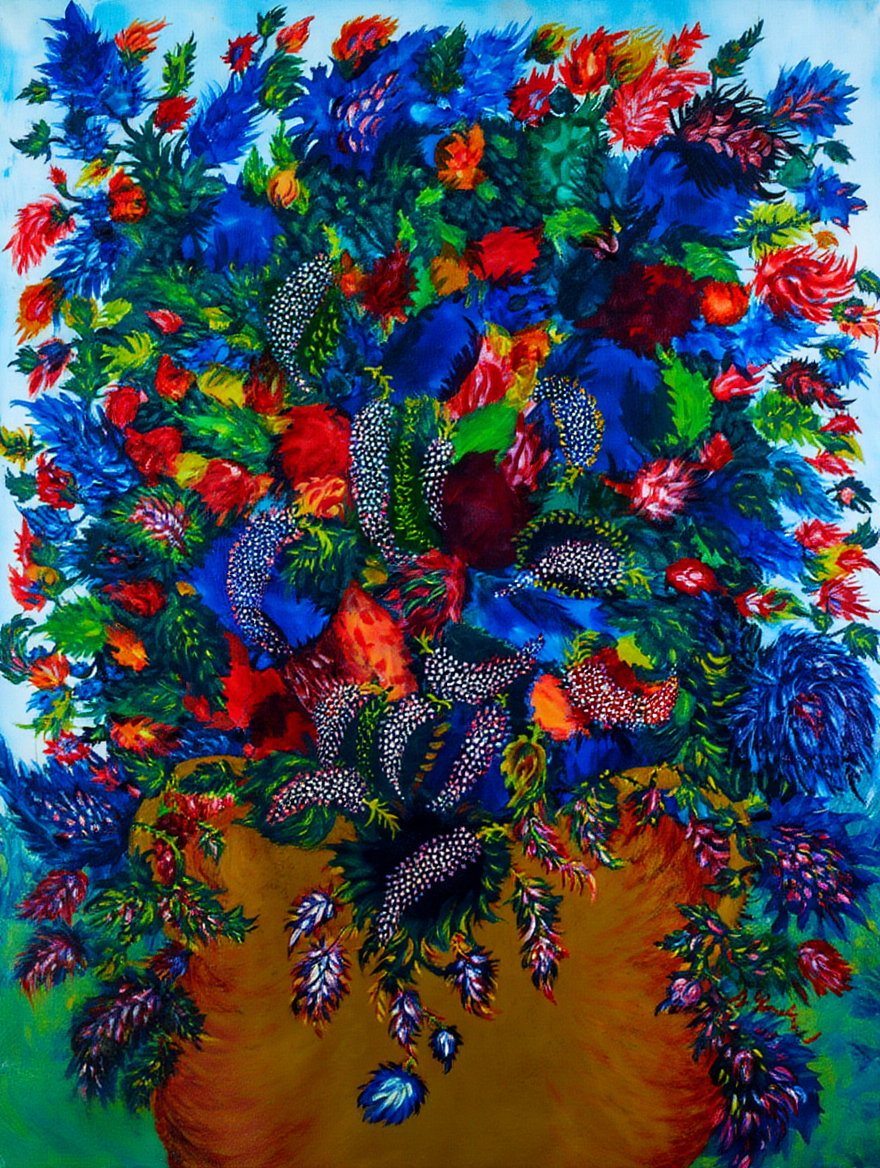 Fleurs (ou Bouquet de fleurs, ou Vase jaune) (circa 1929–1930) – Séraphine Louis Art Print