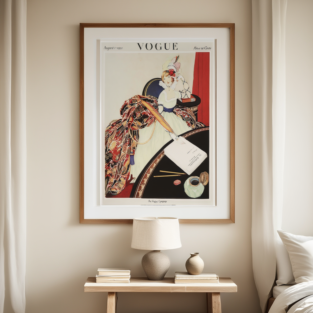 Vintage Vogue Poster – George Plank | Art Deco Fashion Illustration Print - Hakyarts