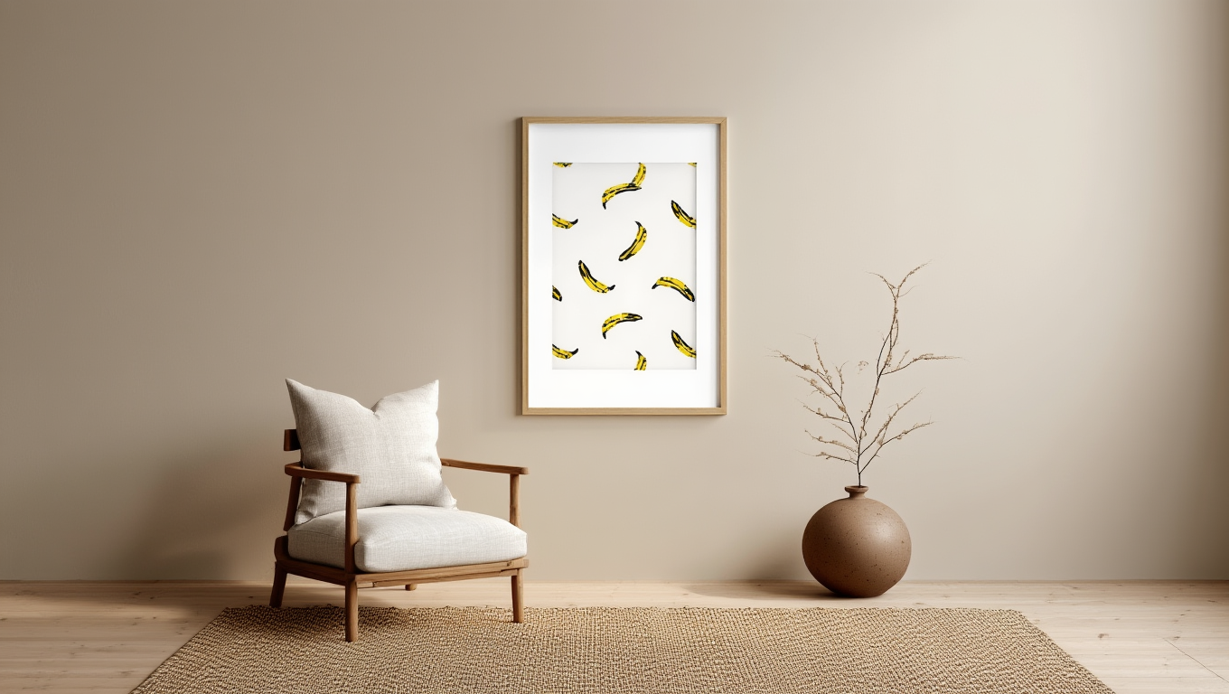 Andy Warhol Style - Seamless Patter with Bananas Poster