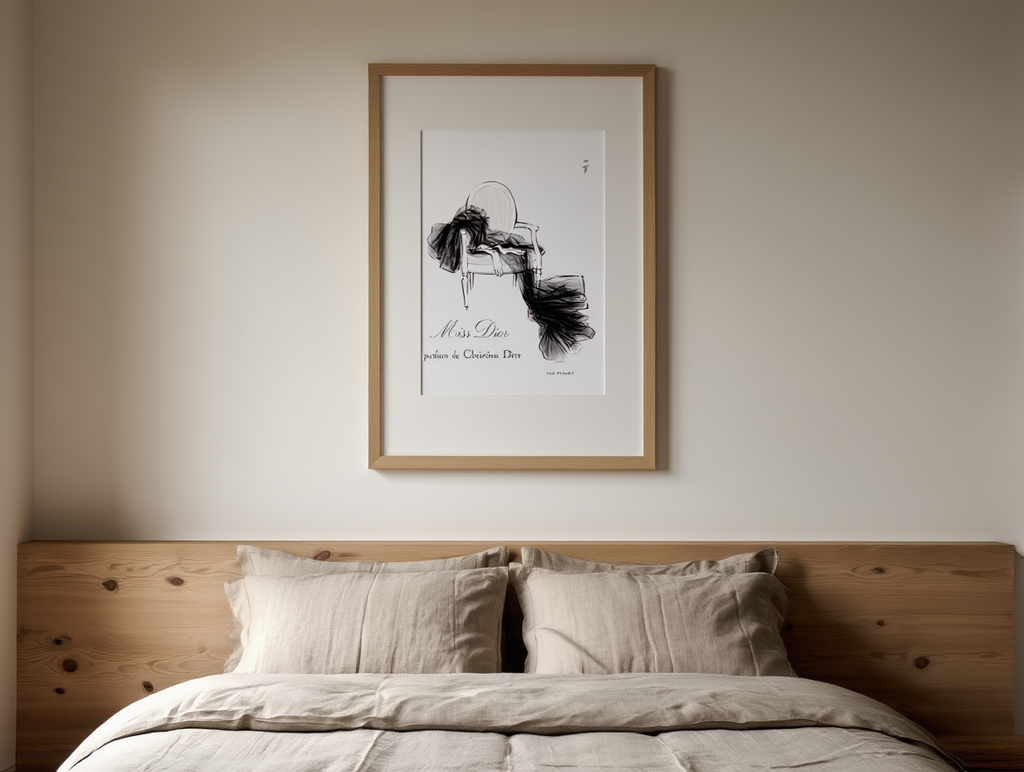 Vintage 'Miss Dior ' Illustration Poster