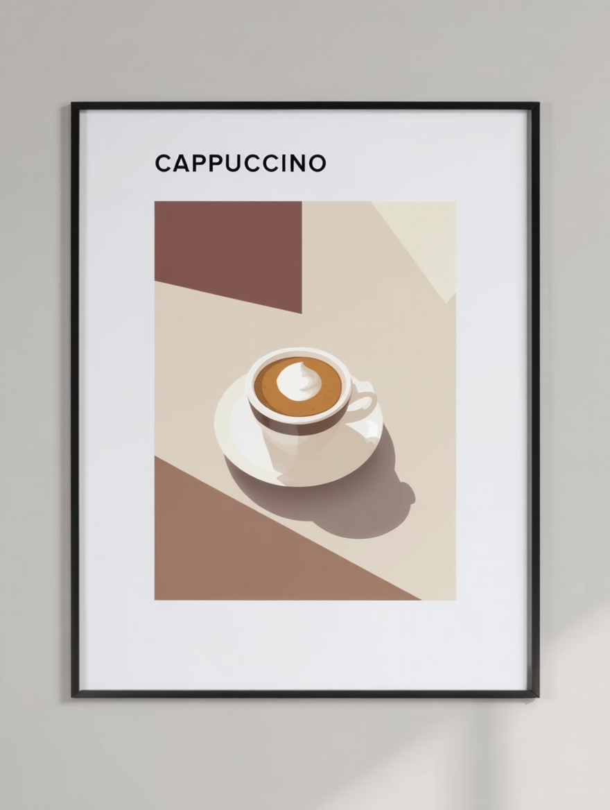 5 Espresso & Latte Coffee Posters – Minimalist Café Wall Art Prints