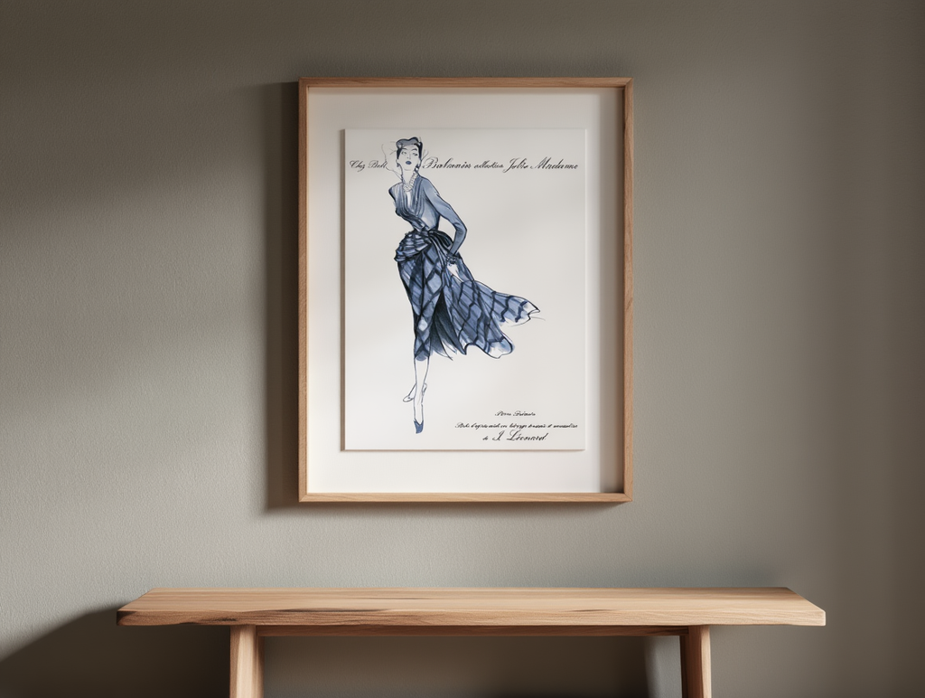 Vintage Pierre Balmain Illustration Poster – René Gruau Artwork