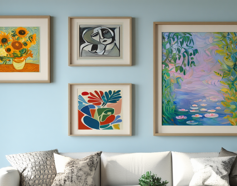 Classic Artists Office – Set of 4 Curated Prints
