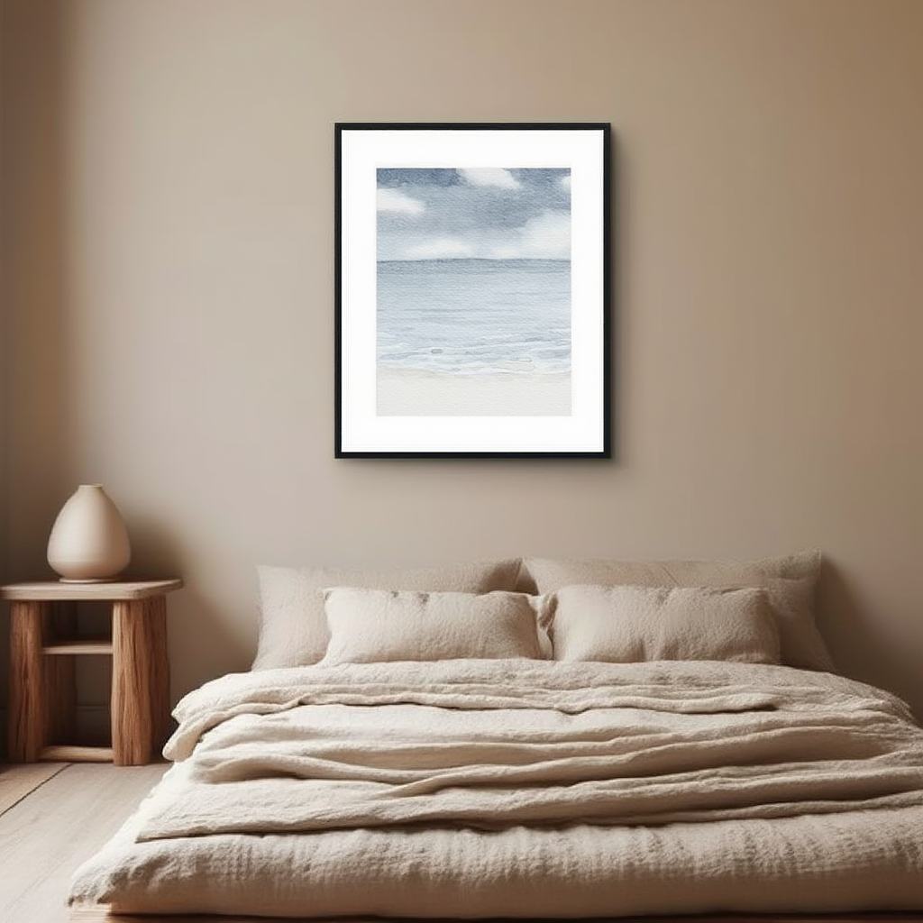 Watercolor Calm Sea Poster