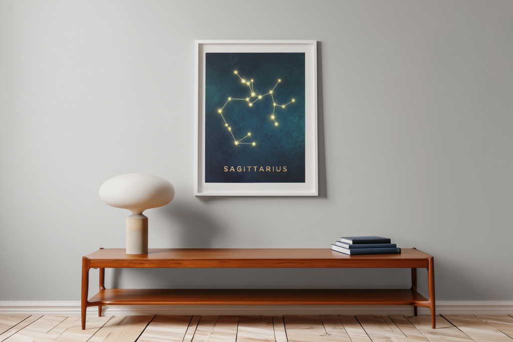 Star Sign Sagittarius Poster | Personal Zodiac Wall Art Print