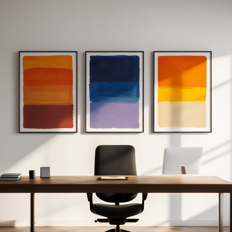 Rothko Inspired Set – Living Room 3 Prints