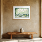 Landscape along the Seine – Alfred Sisley Poster | Impressionist River Scene Art Print - Hakyarts