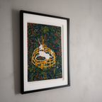 The Unicorn in Captivity – Unicorn Tapestries 1495 Art Print