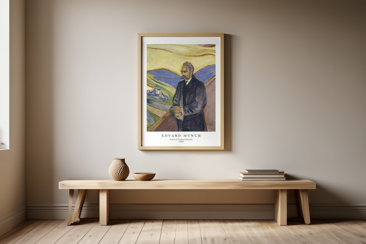 Edvard Munch - Portrait of Friederich Nietszche Poster