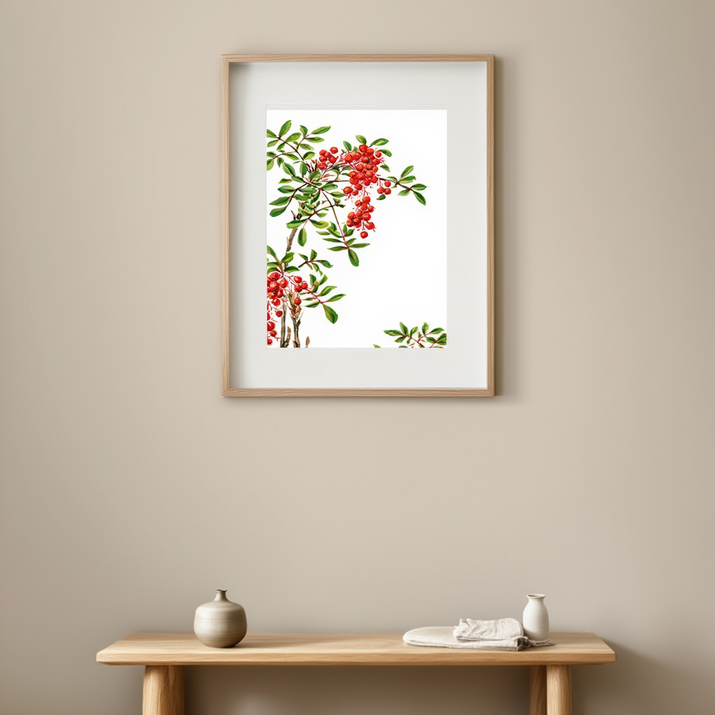 Megata Morikaga - Nandina Bush with Berries