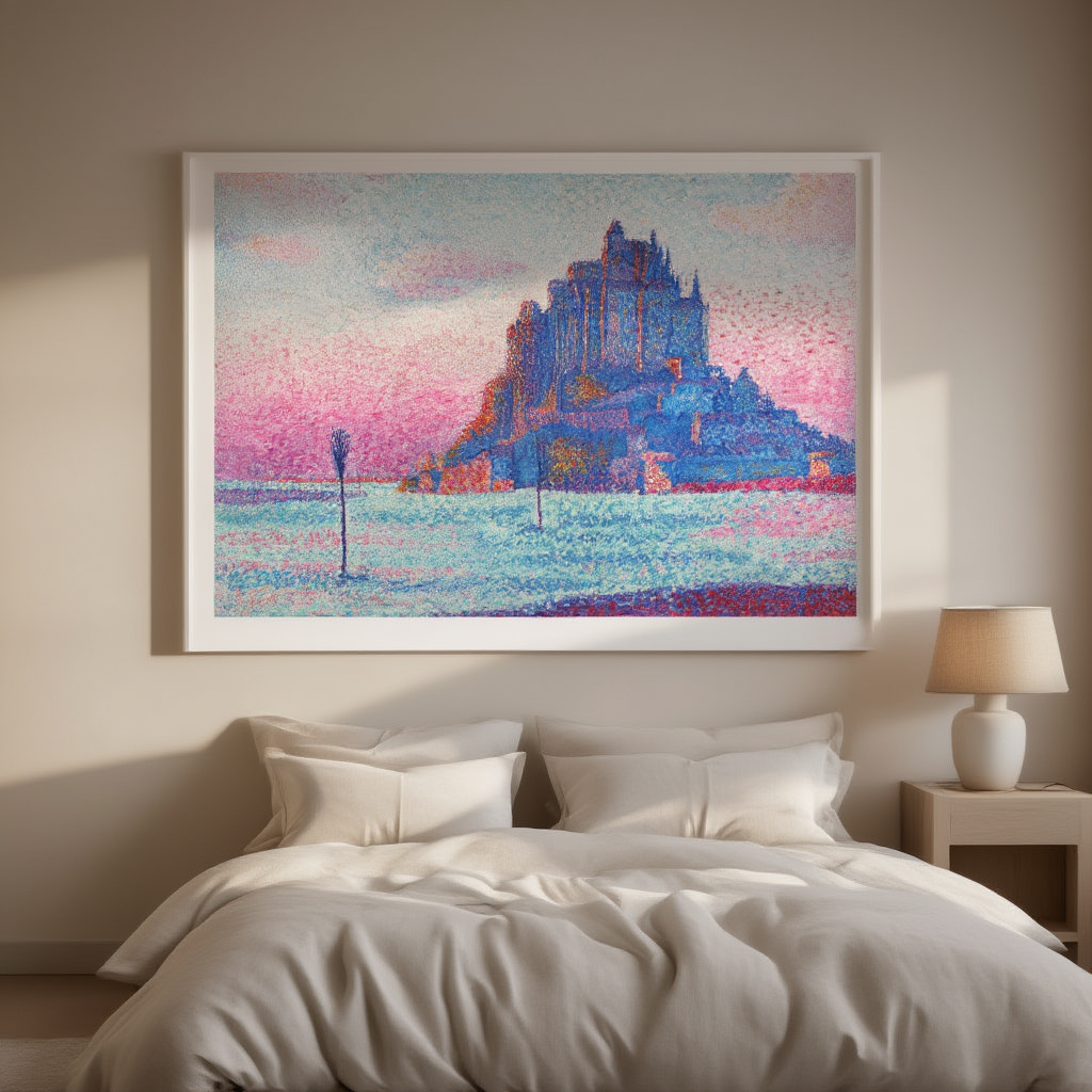 Mont Saint-Michel,Setting Sun (1897)Paul Signac