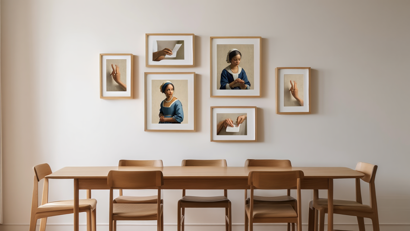 Vermeer Art – Office Set of 5 Curated Prints