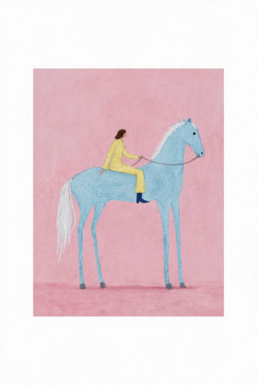 Canvas Print Horse and Rider | Contemporary Equestrian Wall Art