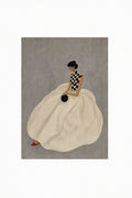 Canvas Print Seated Figure in Cream | Contemporary Figurative