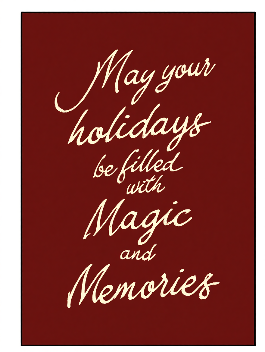 Magic & Memories – Festive Red Christmas Holiday Poster