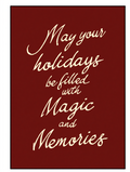 Magic & Memories – Festive Red Christmas Holiday Poster