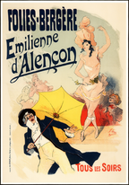 Folies Bergère Poster by Jules Chéret – Belle Époque Paris Cabaret Art Print - Hakyarts