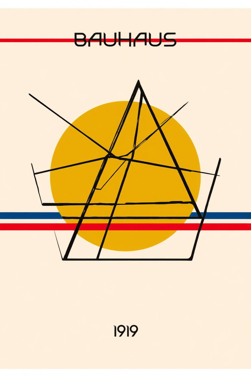 Bauhaus Geometry – Minimalist Art Print for Contemporary Interiors