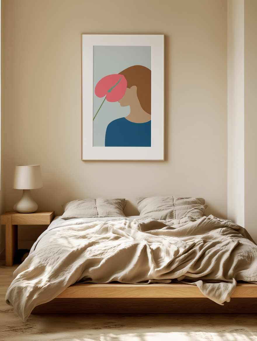 Flower Female – Minimalist Line Art Floral Print