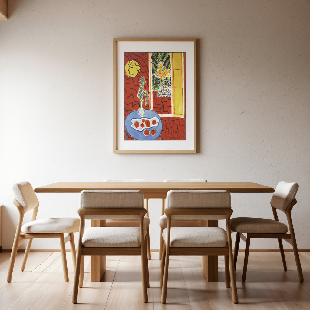 Henri Matisse Poster – Red Interior, Still Life on a Blue Table – Modern Art Print Wall Decor