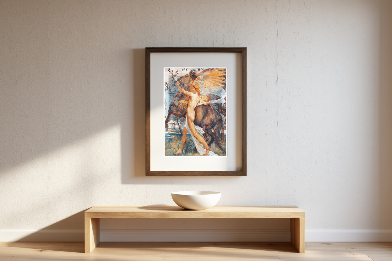 Pegasus by Walter Crane, 1889 – Mythical Symbolist Art Print