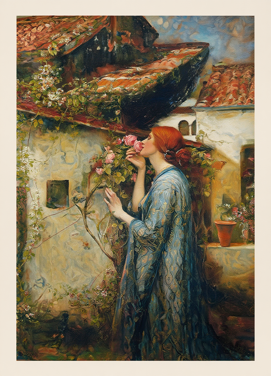 The Soul of the Rose – John William Waterhouse Art Print | Romantic Pre-Raphaelite Wall Art