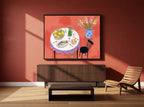 Canvas Print Colourful Dinner Table | Contemporary Still Life Wall Art
