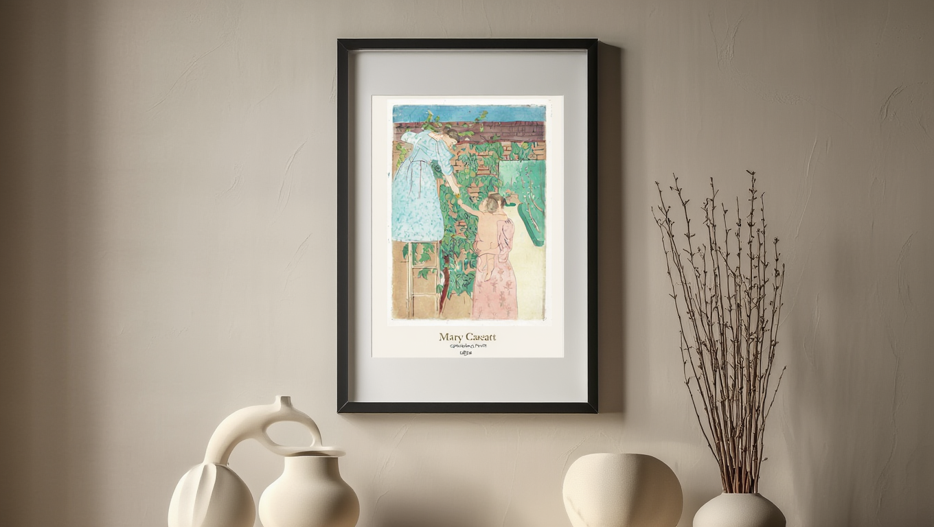 Mary Cassatt – Gathering Fruit – Iconic Impressionist Art Print