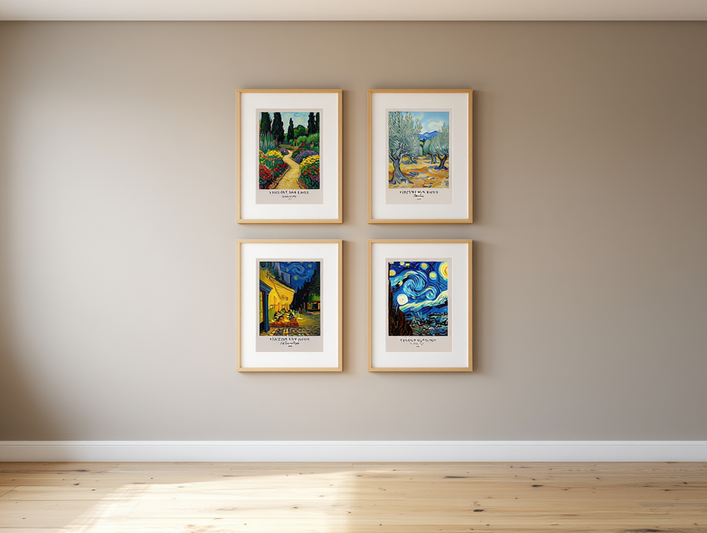 Van Gogh Art Collection – 4 Vibrant Prints for Your Home