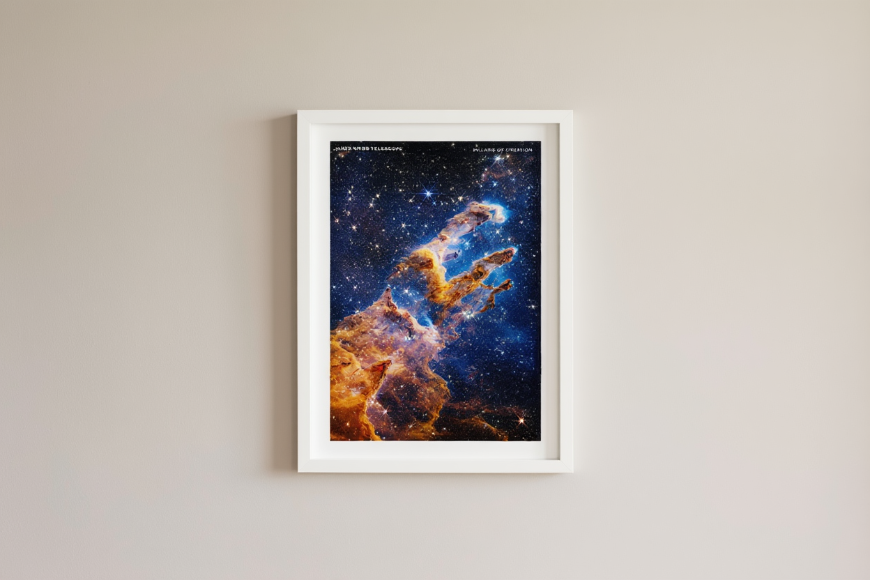 James Webb Telescope – Pillars of Creation – Space Art Print