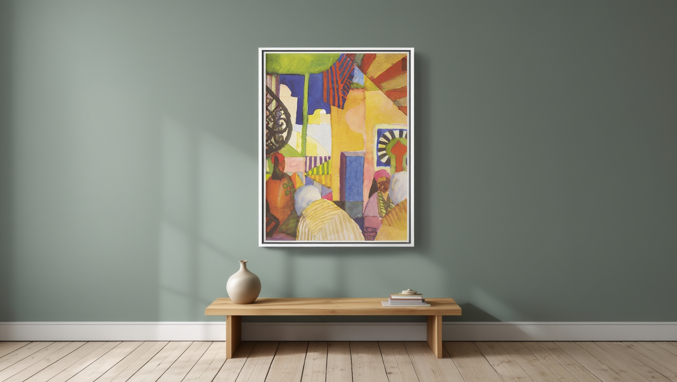 August Macke - In The Bazaar