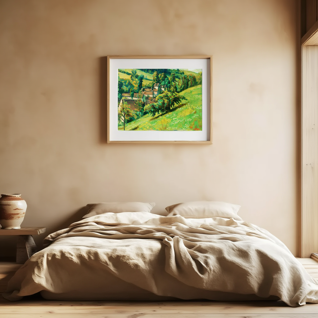 A View of Molosmes – Émile Bernard Poster | Post-Impressionist French Village Landscape Art Print