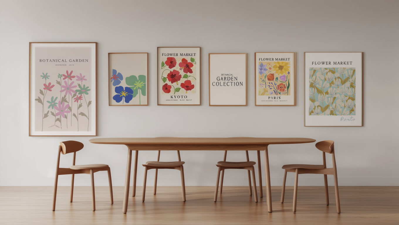 Pastel Blooms: 6 Dopamine-Inspired Flower Market Prints