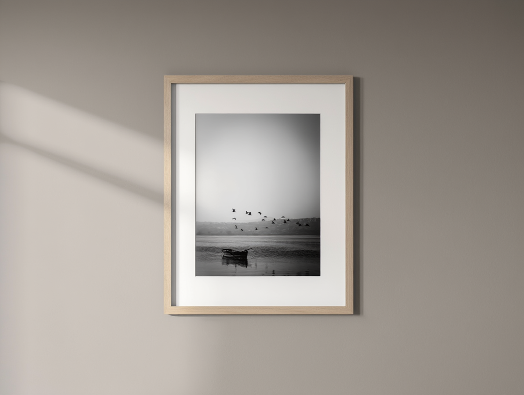 Flying Birds On A Lake Poster