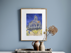 Vincent Van Gogh – Kirken i Auvers – Ikonisk postimpressionistisk kunsttryk