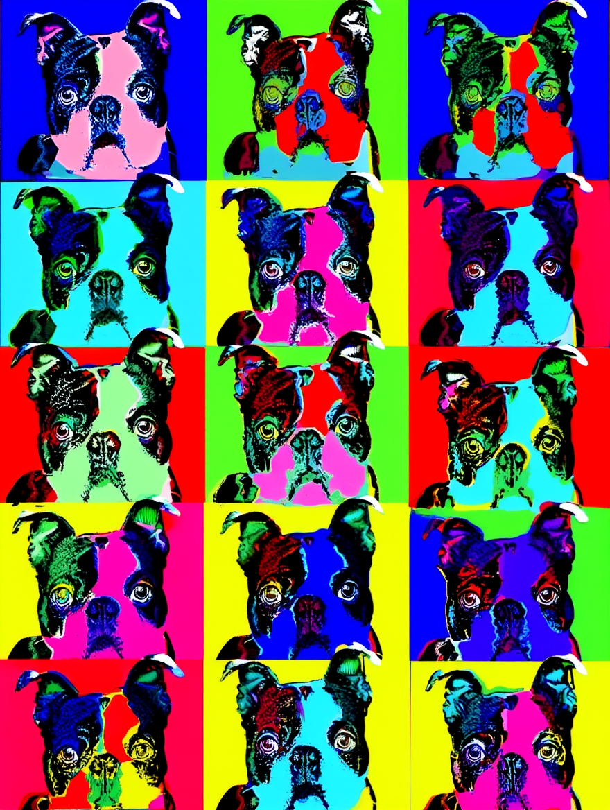 Andy Warhol Style - Dog Art Poster