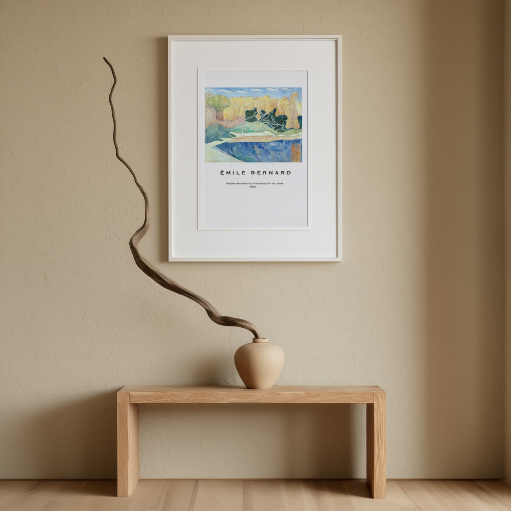 Émile Bernard - Woman Walking on the Banks of the Aven Poster